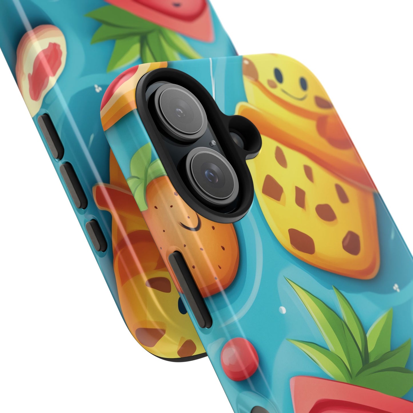 Cute Fruit Phone Case with Cartoon Design, Tough iPhone Cover, Fun Smartphone Accessory, Gift for Kids, Summer Vibes, Quirky Tech Decor