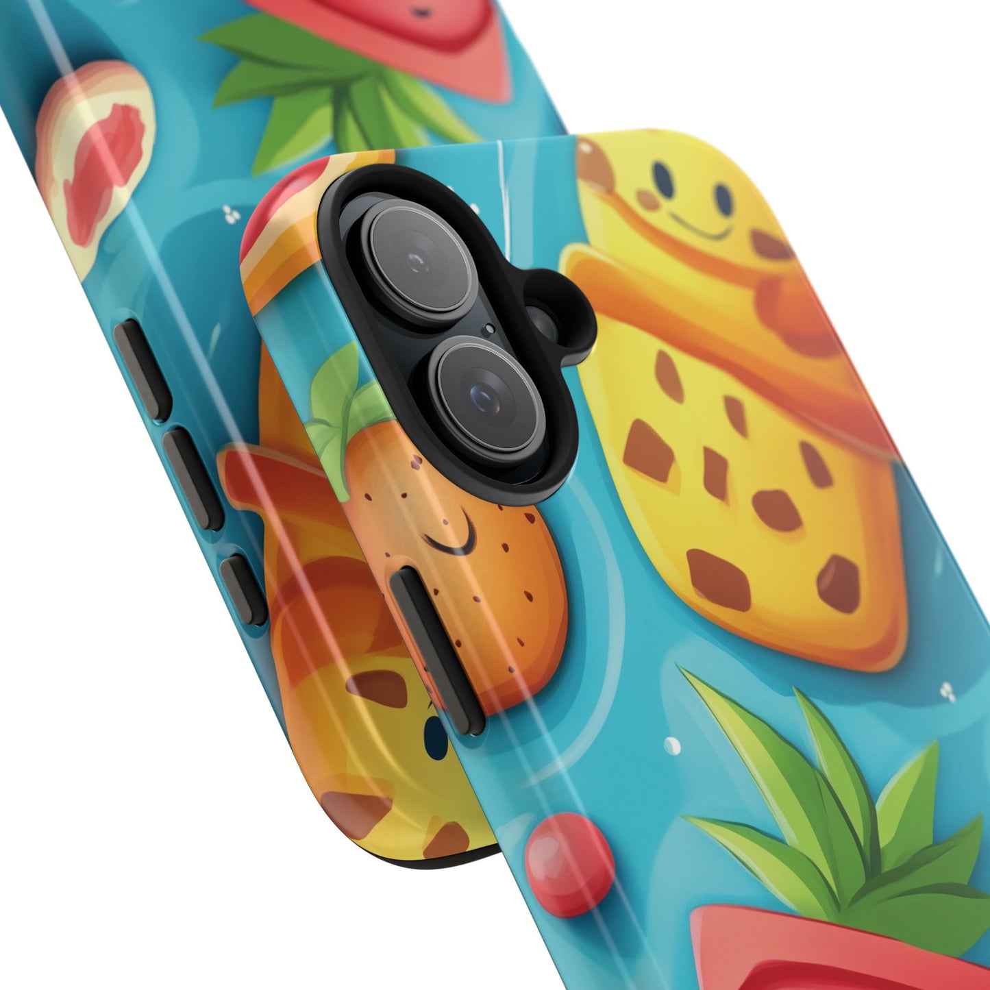 Cute Fruit Phone Case with Cartoon Design, Tough iPhone Cover, Fun Smartphone Accessory, Gift for Kids, Summer Vibes, Quirky Tech Decor