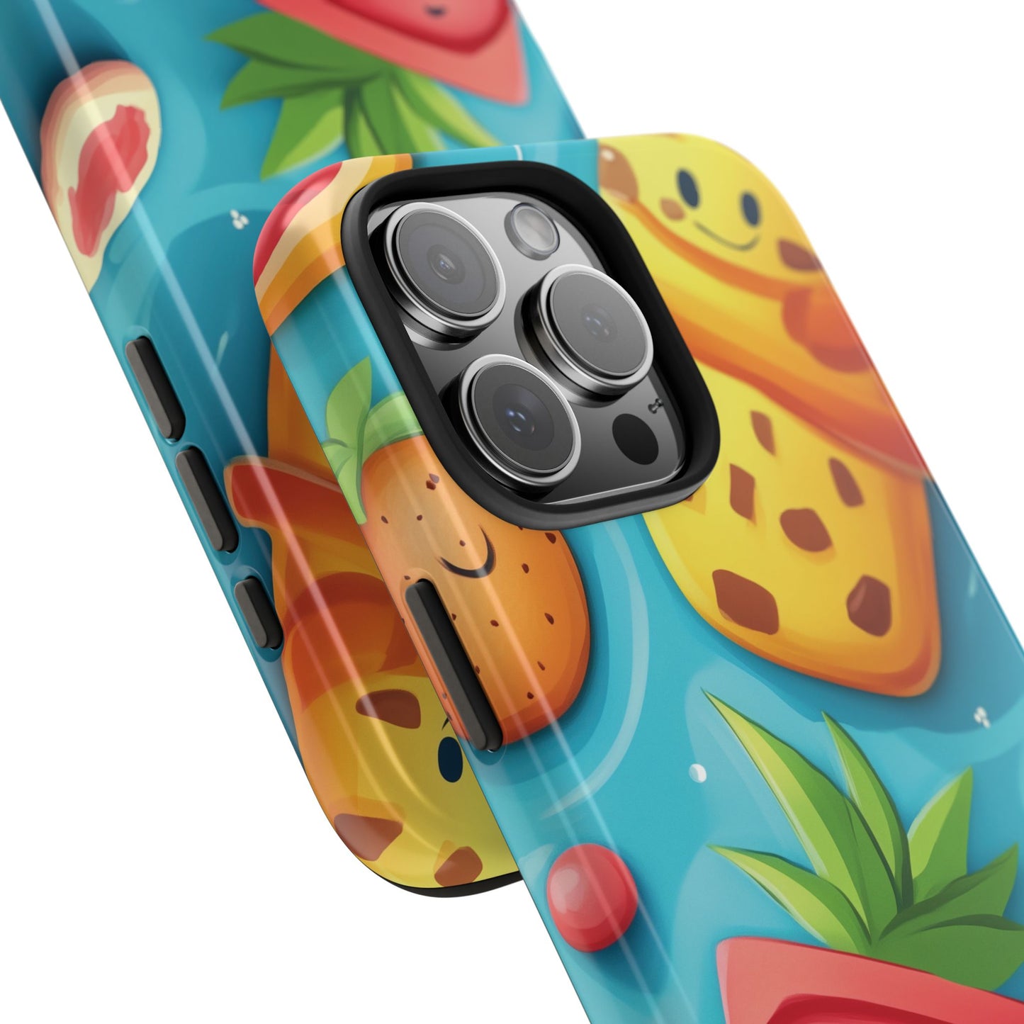 Cute Fruit Phone Case with Cartoon Design, Tough iPhone Cover, Fun Smartphone Accessory, Gift for Kids, Summer Vibes, Quirky Tech Decor