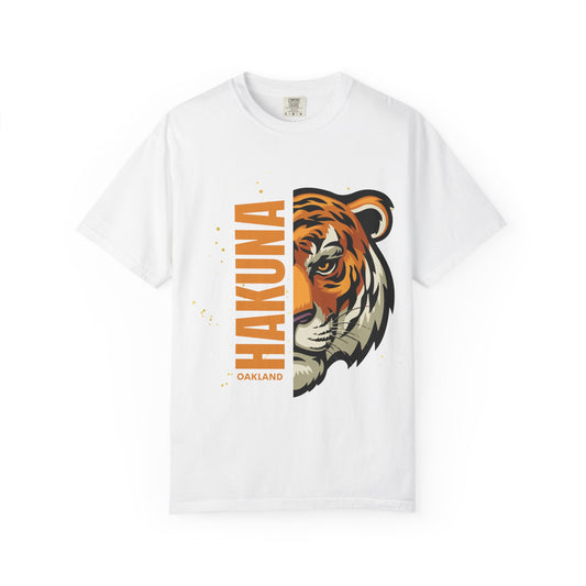 Hakuna Matata Unisex Garment-Dyed T-Shirt | Casual Wear, Tiger Graphic Tee, Gift for Animal Lovers, Eco-Friendly Shirt, Everyday Apparel