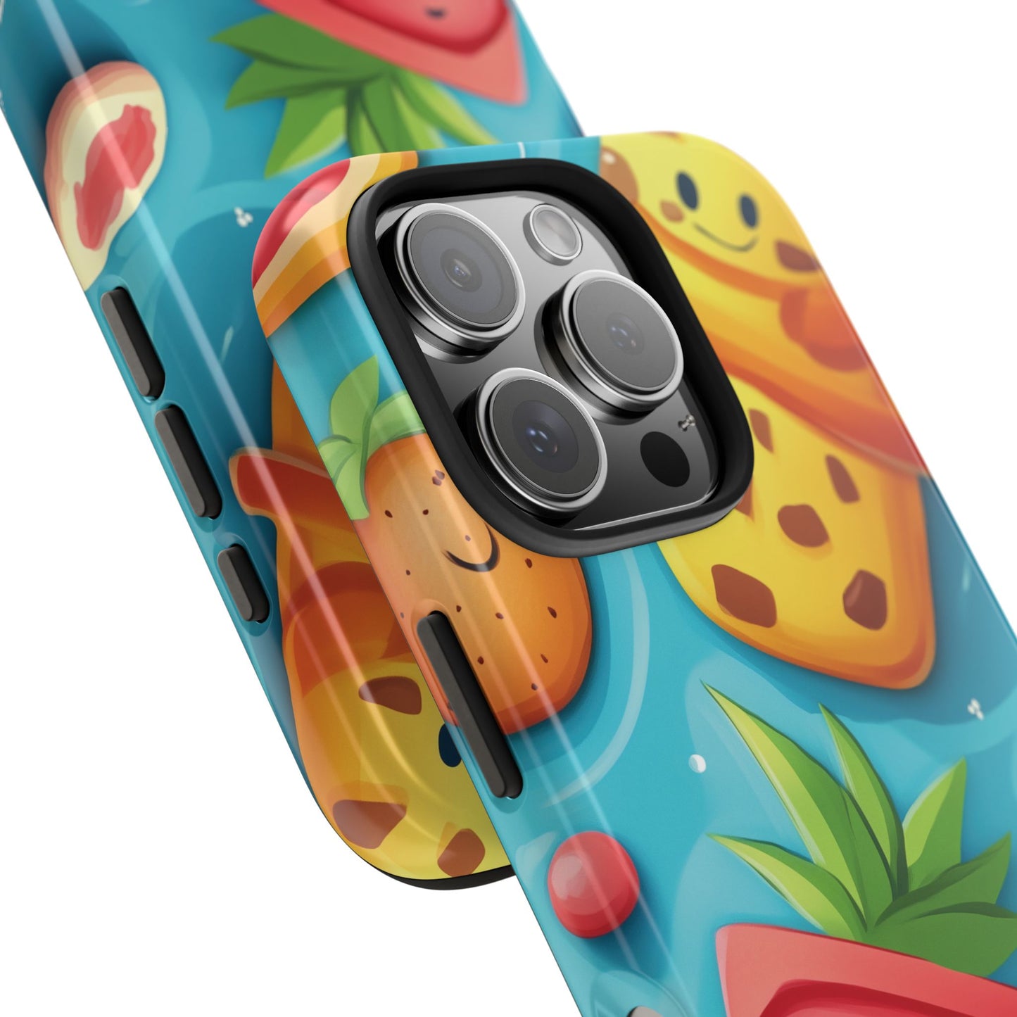 Cute Fruit Phone Case with Cartoon Design, Tough iPhone Cover, Fun Smartphone Accessory, Gift for Kids, Summer Vibes, Quirky Tech Decor