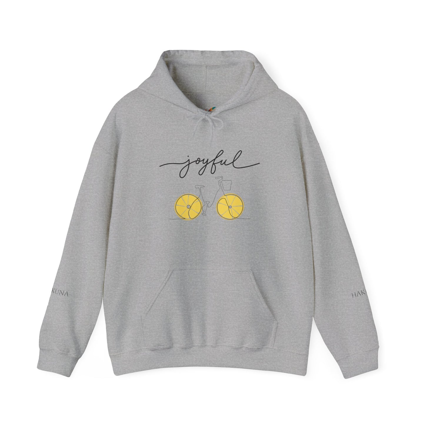 Joyful Lemon Unisex Hooded Sweatshirt, Graphic Sweatshirt, Casual Wear, Gift for Friends, Summer Style, Comfortable Pullover