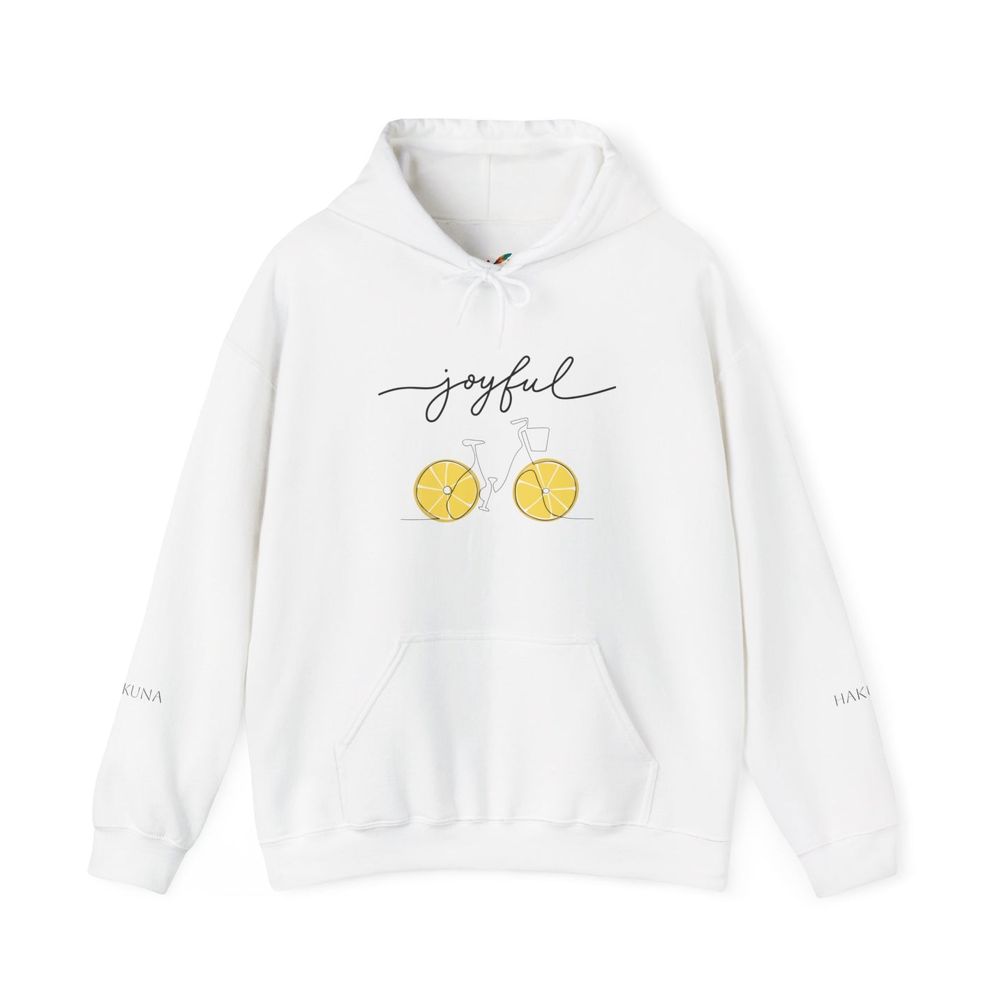 Joyful Lemon Unisex Hooded Sweatshirt, Graphic Sweatshirt, Casual Wear, Gift for Friends, Summer Style, Comfortable Pullover