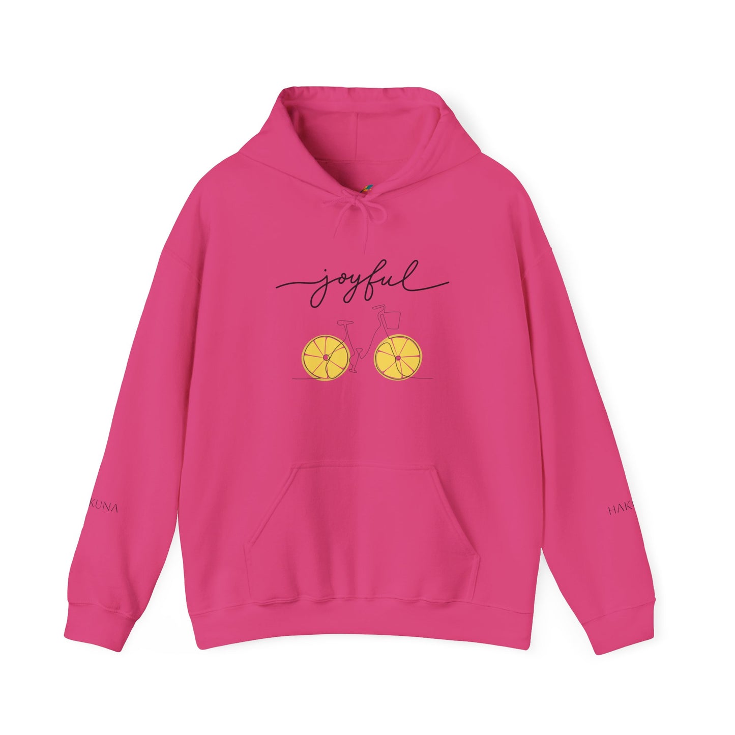 Joyful Lemon Unisex Hooded Sweatshirt, Graphic Sweatshirt, Casual Wear, Gift for Friends, Summer Style, Comfortable Pullover