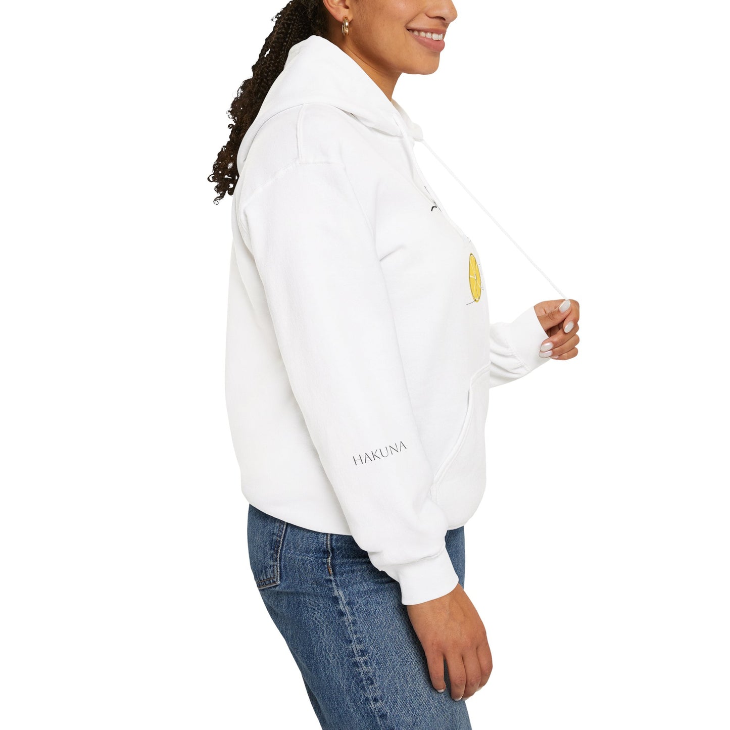 Joyful Lemon Unisex Hooded Sweatshirt, Graphic Sweatshirt, Casual Wear, Gift for Friends, Summer Style, Comfortable Pullover
