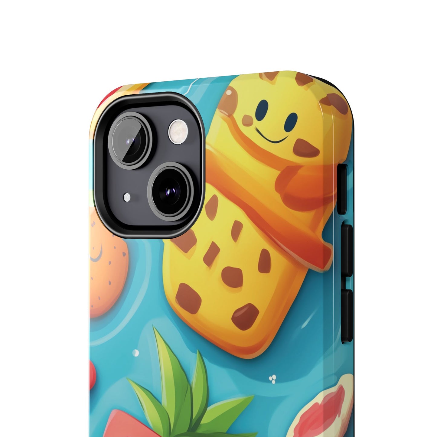 Cute Fruit Phone Case with Cartoon Design, Tough iPhone Cover, Fun Smartphone Accessory, Gift for Kids, Summer Vibes, Quirky Tech Decor